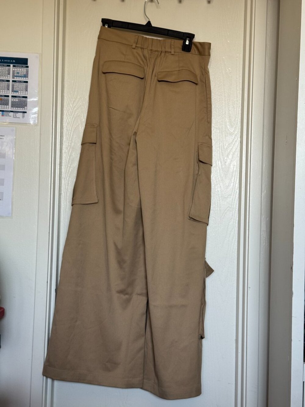The Drop Travertine Asymmetrical Wide-Leg Cargo Pant Size S NWT - Picture 3 of 6